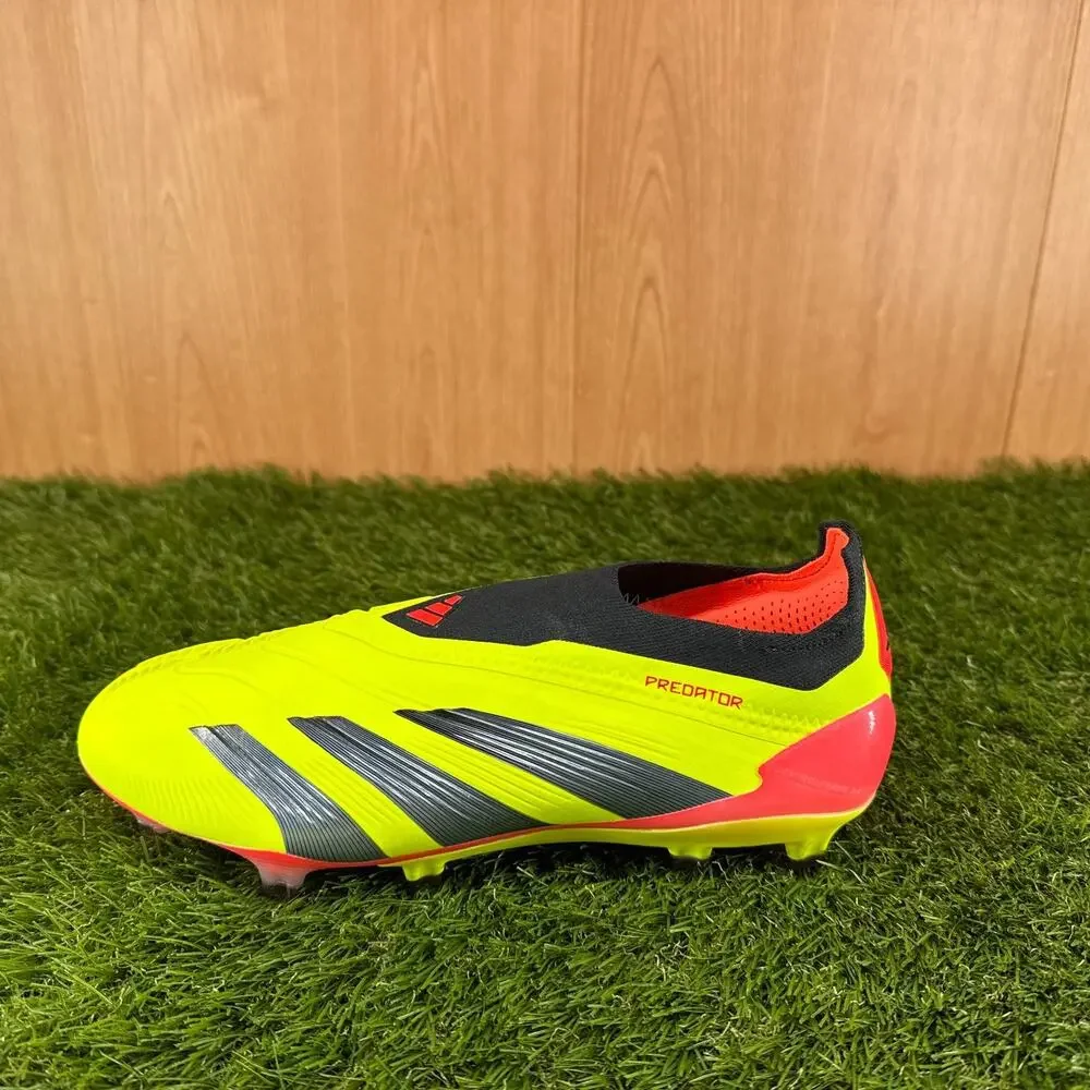 adidas Predator 24 Elite Laceless FG Solar Yellow IE2366 Men’s 8.5 Soccer Cleats